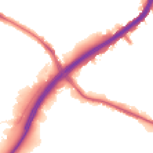 Night-time road noise heatmap for NW10 0RU