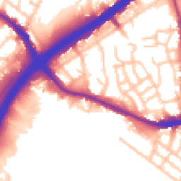 Daytime road noise heatmap for NW10 0TA