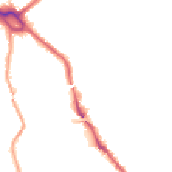 Night-time road noise heatmap for NW10 1BA