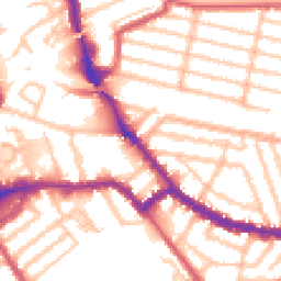 Daytime road noise heatmap for NW10 1BD