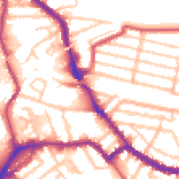 Daytime road noise heatmap for NW10 1BH