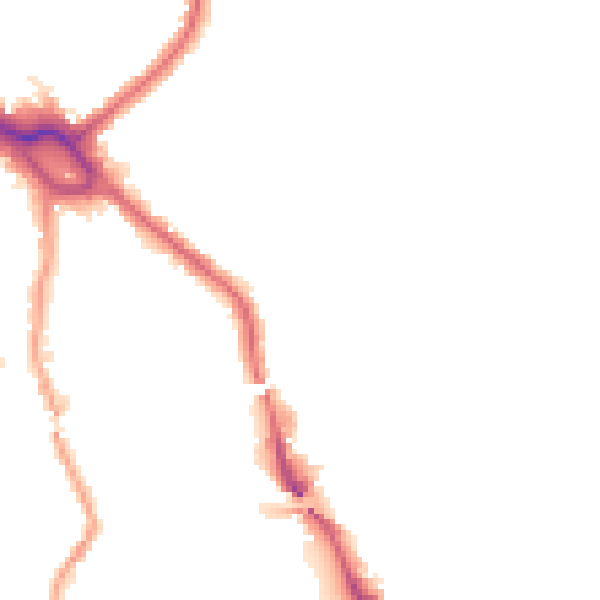 Night-time road noise heatmap for NW10 1BS