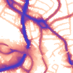 Daytime road noise heatmap for NW10 1PF