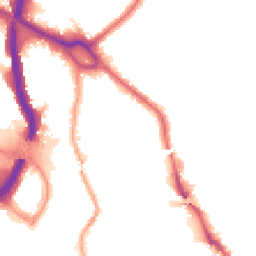 Night-time road noise heatmap for NW10 1RD