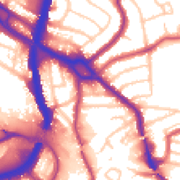 Daytime road noise heatmap for NW10 1SA