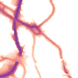 Night-time road noise heatmap for NW10 1SA