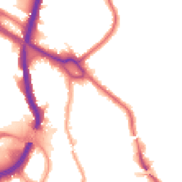 Night-time road noise heatmap for NW10 1SD