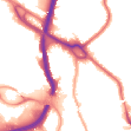 Night-time road noise heatmap for NW10 1TD