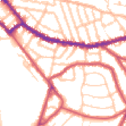 Daytime road noise heatmap for NW10 2BJ
