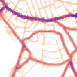 Daytime road noise heatmap for NW10 2BL