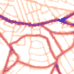 Daytime road noise heatmap for NW10 2BY
