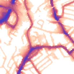 Daytime road noise heatmap for NW10 2DL