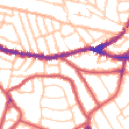 Daytime road noise heatmap for NW10 2EF