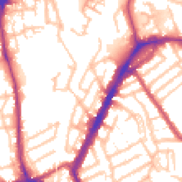 Daytime road noise heatmap for NW10 2GB
