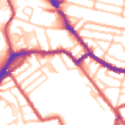 Daytime road noise heatmap for NW10 2JE