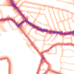 Daytime road noise heatmap for NW10 2NW