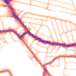 Daytime road noise heatmap for NW10 2NX