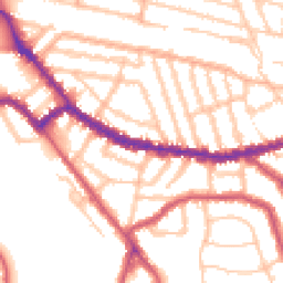 Daytime road noise heatmap for NW10 2PB