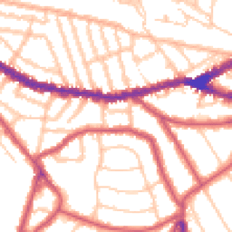 Daytime road noise heatmap for NW10 2QX