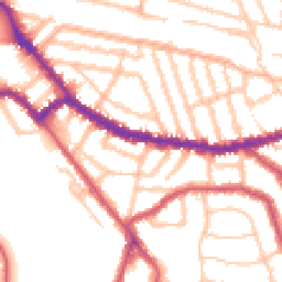 Daytime road noise heatmap for NW10 2SB