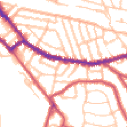 Daytime road noise heatmap for NW10 2SD