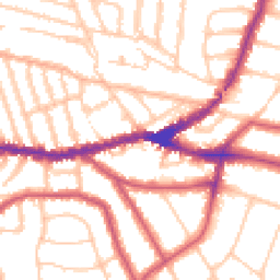 Daytime road noise heatmap for NW10 2TE