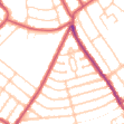 Daytime road noise heatmap for NW10 3AH
