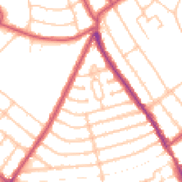 Daytime road noise heatmap for NW10 3AP