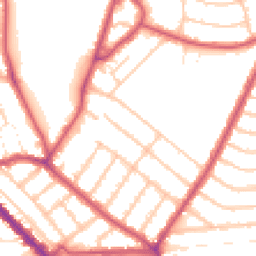 Daytime road noise heatmap for NW10 3BJ