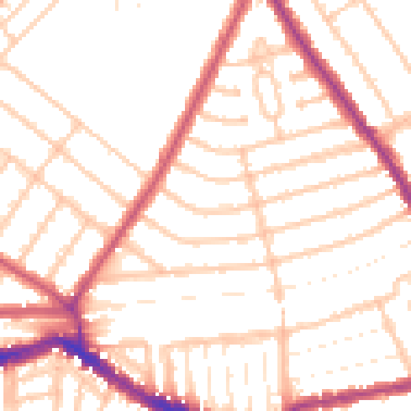 Daytime road noise heatmap for NW10 3DB
