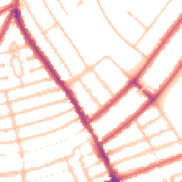 Daytime road noise heatmap for NW10 3DT