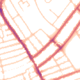 Daytime road noise heatmap for NW10 3HP