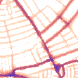 Daytime road noise heatmap for NW10 3JA