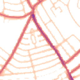 Daytime road noise heatmap for NW10 3LA