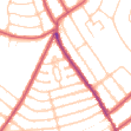 Daytime road noise heatmap for NW10 3LE