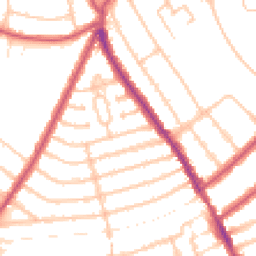 Daytime road noise heatmap for NW10 3PL
