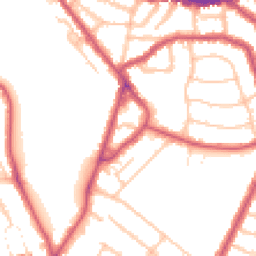 Daytime road noise heatmap for NW10 3RF