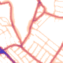 Daytime road noise heatmap for NW10 3RS