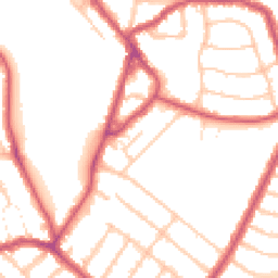 Daytime road noise heatmap for NW10 3TB