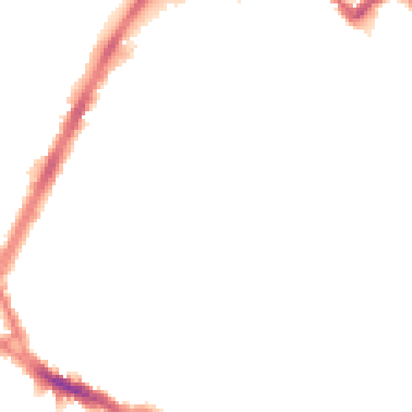 Night-time road noise heatmap for NW10 3UJ