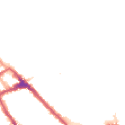 Night-time road noise heatmap for NW10 3UL