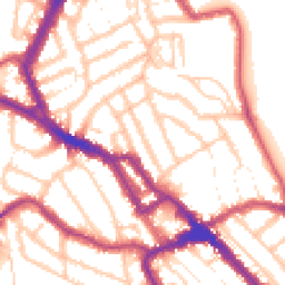 Daytime road noise heatmap for NW10 4DT