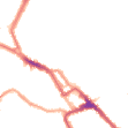 Night-time road noise heatmap for NW10 4DT