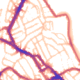 Daytime road noise heatmap for NW10 4EH
