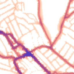 Daytime road noise heatmap for NW10 4HJ