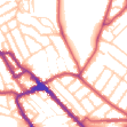 Daytime road noise heatmap for NW10 4HN