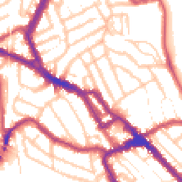 Daytime road noise heatmap for NW10 4JR