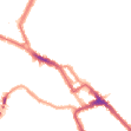 Night-time road noise heatmap for NW10 4JR