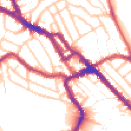 Daytime road noise heatmap for NW10 4LT