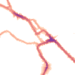 Night-time road noise heatmap for NW10 4LT